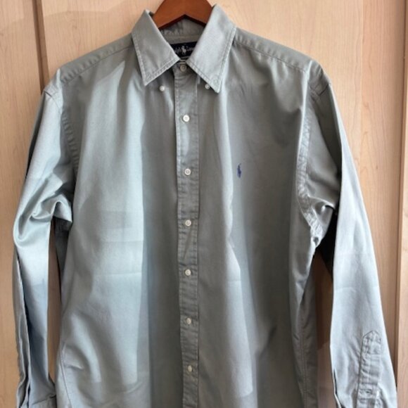 Vintage Ralph Lauren "Blaire" Shirt Long Sleeve Button Up 90s Green Mint Medium - Picture 1 of 6